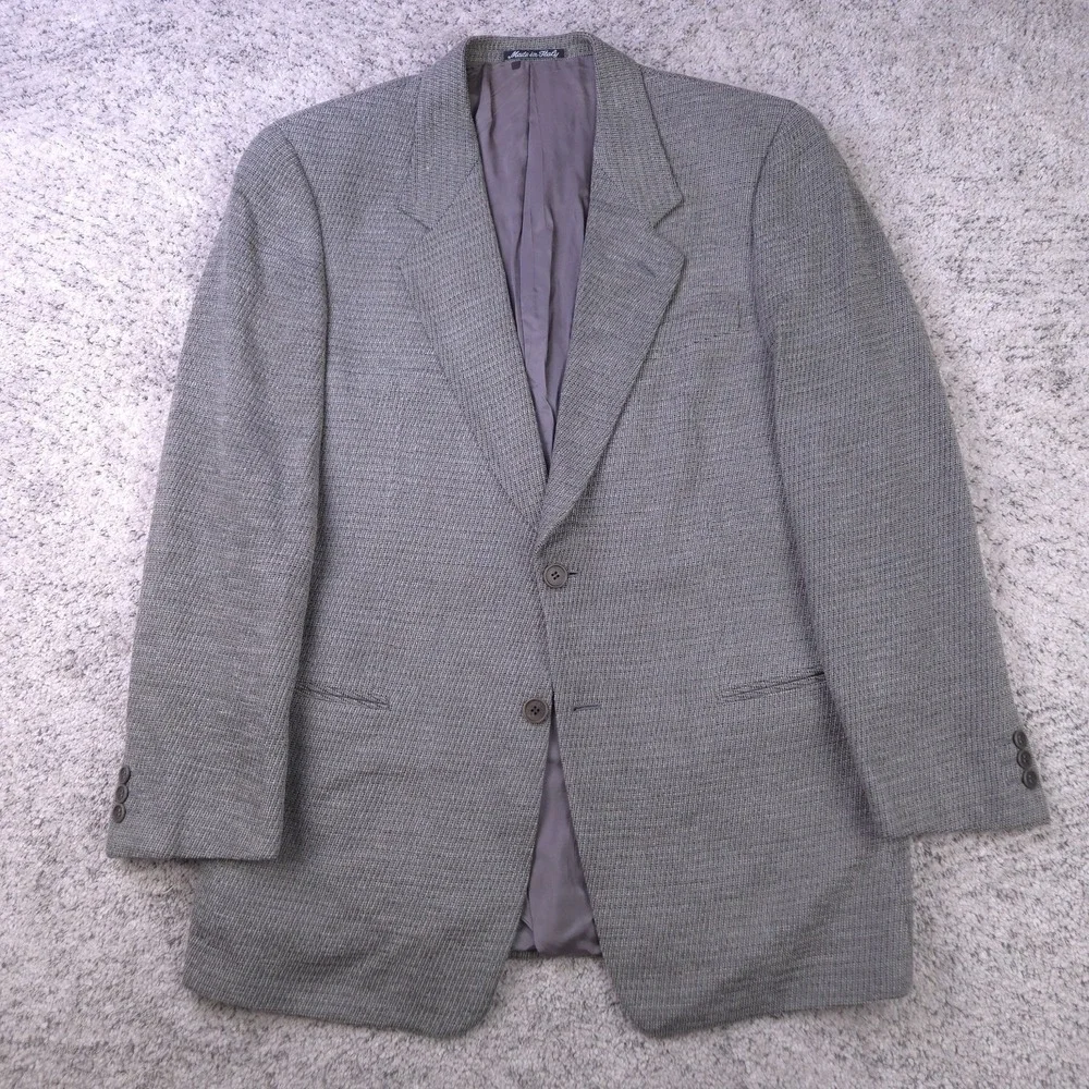 VTG Mani Sport Coat Size 41 Reg Jacket Wool Blend Saks Fifth Avenue Italy Knit